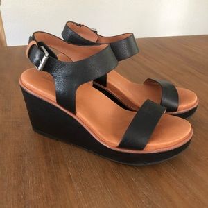 Black Wedge Sandal